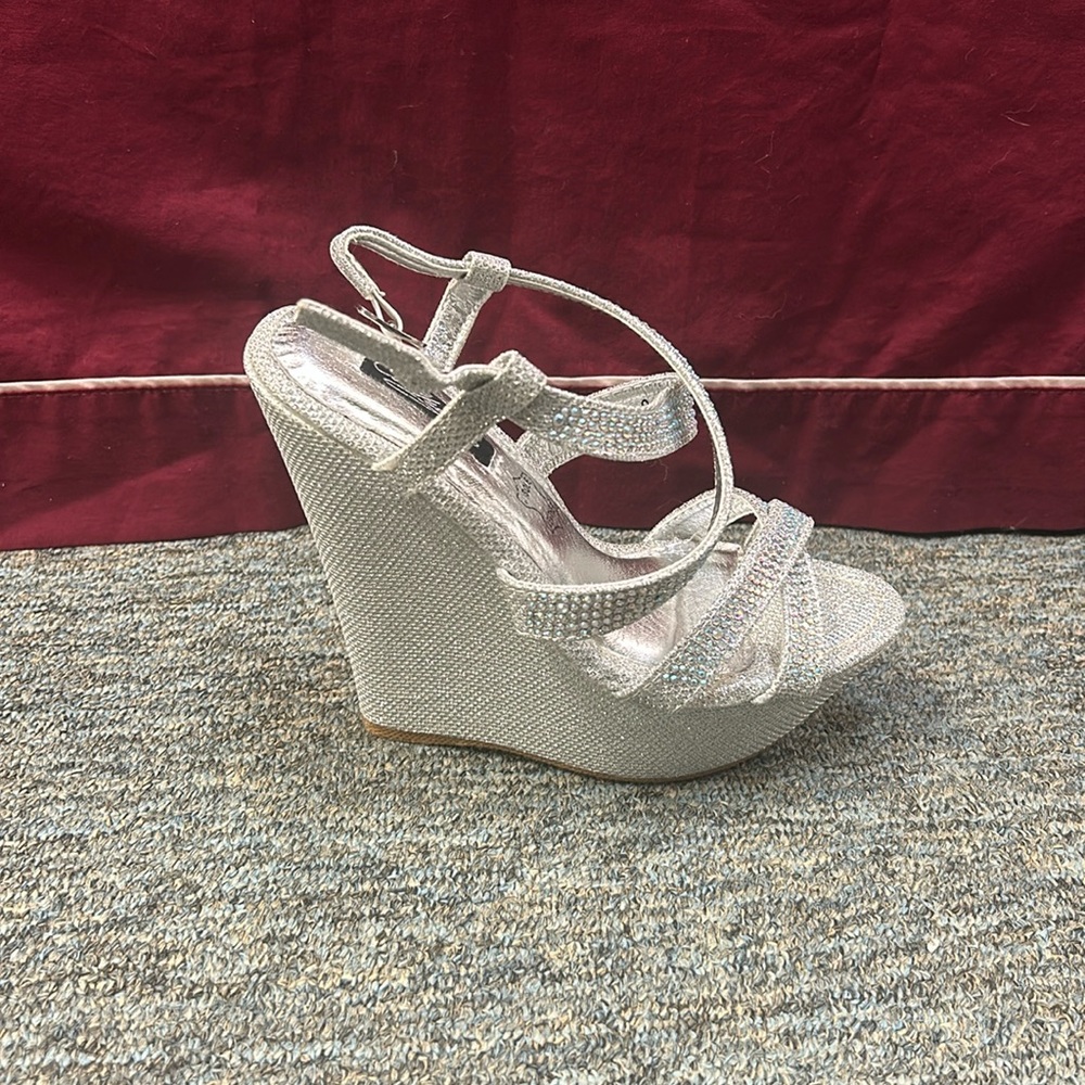 New women’s silver high heels